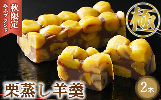 ≪秋限定・みぶブランド≫極 栗蒸し羊羹2本 スイーツ デザート 羊羹 お菓子 菓子 おかし 栃木県  壬生町※2024年10月上旬頃より順次発送予定※着日指定不可