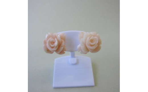 【高知県宿毛市】珊瑚職人館の珊瑚ピアス65