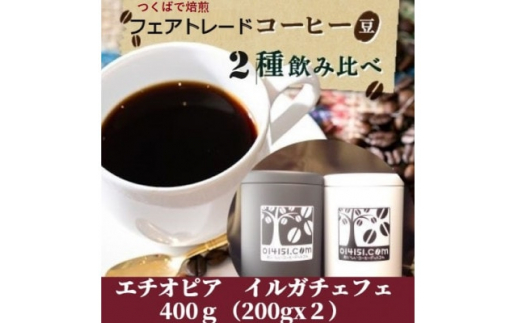 のし付き＞つくばで焙煎 コーヒー豆 エチオピア イルガチェフェ 200g×2