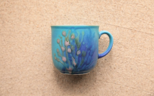 datta.沖縄南の島陶芸工房】珊瑚カップ 瑠璃紺（1つ） ☆ やちむん