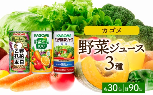 ふるさと納税】 カゴメ 野菜ジュース 3種 飲み比べセット 野菜一日これ