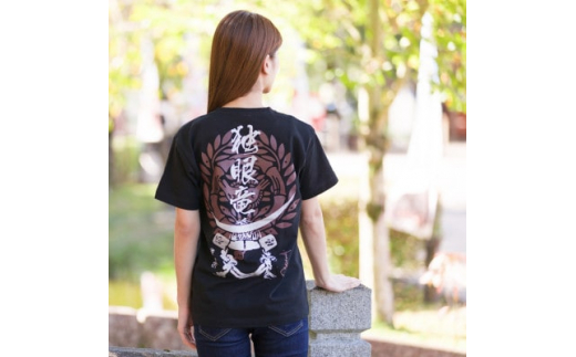 ふるさと納税 笠松町 戦国武将Tシャツ 伊達政宗(ブラック,XSサイズ) 戦国武将Tシャツ 伊達政宗(ブラック,XSサイズ)【1480787