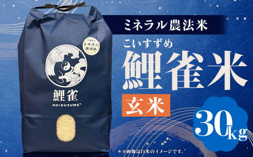 令和6年産】ミネラル農法【鯉雀米 30kg】にこまる 玄米【2024年11月上旬～2025年9月下旬発送予定】お米 米 こめ コメ お取り寄せ -  熊本県人吉市｜ふるさとチョイス - ふるさと納税サイト