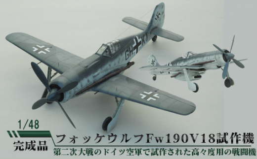 No.676 フォッケウルフ Fw190V18 試作機 1/48 ／ 模型 完成品 柏木崇男 茨城県 - 茨城県坂東市｜ふるさとチョイス -  ふるさと納税サイト