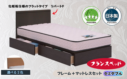 【直接取引限定】フランスベッド　マットレス・フレームセット セット】フランスベッド フレーム リバートF（DRタイプ）+ マットレス