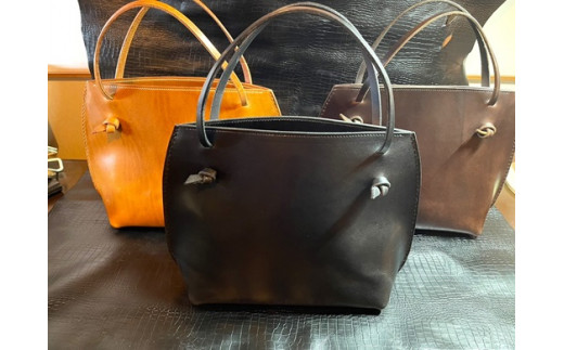 レザー トートバッグ ブラック/ 牛革 イタリアン本革 レディース  