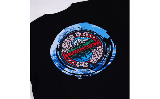 ふるさと納税 服 静岡県 富士宮市 0014-74-01 富士宮市 マンホールTシャツ (黒) : Mサイズ : Mサイズ sd1_4061b710000834e8f3bd80dfdf