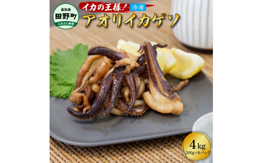 イカの王様!!アオリイカのゲソ 4kg アオリイカ ゲソ 500g×8パック 4000g 4キロ イカ いか 烏賊 魚介類 げそ いかげそ 焼き  唐揚げ おつまみ 美味しい 柔らかい - 高知県田野町｜ふるさとチョイス - ふるさと納税サイト