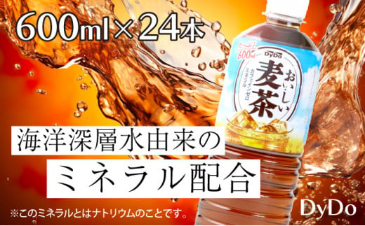 DyDo ダイドー おいしい麦茶 600ml×24本セット 麦茶 むぎ茶 カフェインゼロ お茶 飲料水 ペットボトル ドリンク 10000円 1万円  - 高知県室戸市｜ふるさとチョイス - ふるさと納税サイト