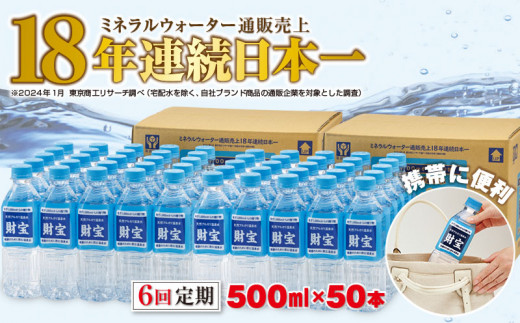 F6-2244／【6回定期】天然アルカリ温泉水 財寶温泉 500ml×50本 - 鹿児島県垂水市｜ふるさとチョイス - ふるさと納税サイト