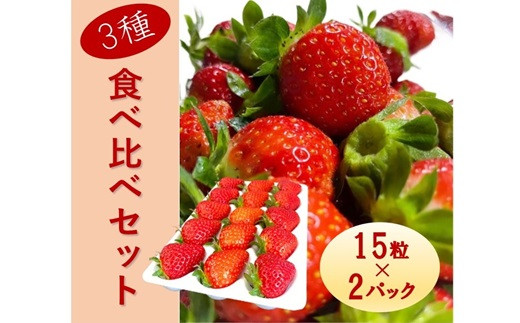 シエルファーム 大粒いちご 15粒 3品種 食べ比べ 2パック / 大粒 高級 いちご 苺 - 千葉県四街道市｜ふるさとチョイス - ふるさと納税サイト