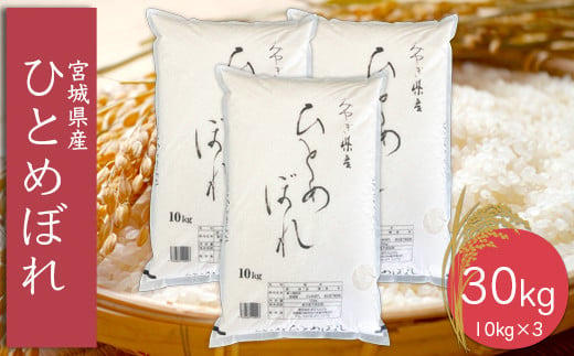 (06422)《精米》令和5年産 宮城県産ひとめぼれ10kg×3袋