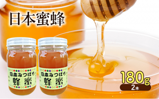 日本みつばち 蜂蜜 180g 2本 ハチミツ 蜜 はちみつ ハニー 健康 甘い 国産 百花蜜 純粋 蜜蜂