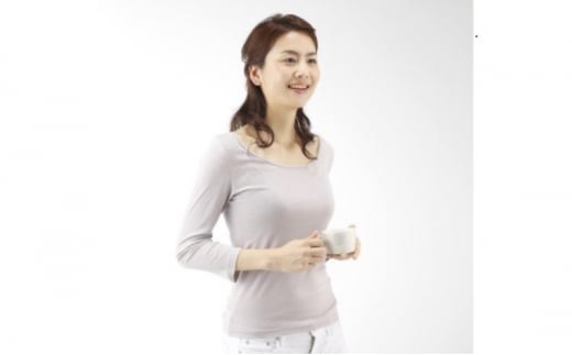 ふるさと納税 服 女 新潟県 十日町市 0100《絹生活研究所》インナー／レディース／8分袖／グレー／Mサイズ Mサイズ 0100《絹生活研究所》インナー／レディース／8分袖／グレー／L