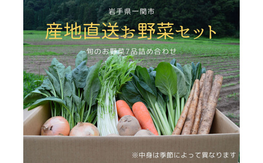 【思いやり型返礼品（支援型）】季節の野菜７品 詰め合わせ 【 GAP認定農場で栽培した 北上川の恵み 】