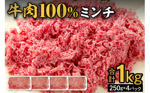 100％牛肉ミンチ！赤身牛ひき肉1kg！_S006-0004 - 北海道清水町