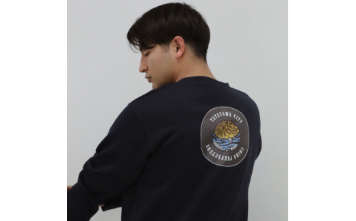 ふるさと納税 服 男 千葉県 館山市 バックプリント 館山市 マンホールトレーナー Sサイズ 1489964 バックプリント 館山市 マンホールトレーナー Sサイズ【1489964