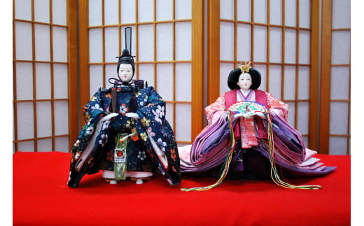 京都西陣織金襴・立雛［森田人形製作］雛人形 ひな人形 No.326 - 埼玉