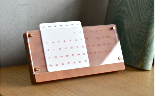 【Hacoa】木の経年変化を楽しむ卓上万年カレンダー チェリー 「Desk Calendar Eternal」[C-06101a] 万年カレンダー  卓上 木製 ウッド チェリー ウォールナット ギフト プレゼント おしゃれ シンプル ハコア 福井県鯖江市｜ふるさとチョイス ふるさと納税サイト