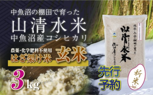 新米先行受付】新潟県魚沼産コシヒカリ◇玄米３kg 栽培期間中農薬・化学肥料不使用「山清水米」はざ架け米 - 新潟県十日町市｜ふるさとチョイス -  ふるさと納税サイト