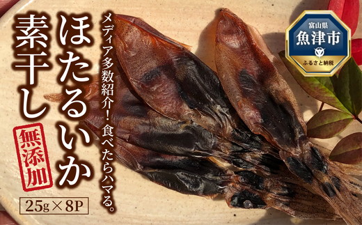 ほたるいか ホタルイカ 素干し 200g（25g×8袋）おつまみ 肴 浜浦水産 - 富山県魚津市｜ふるさとチョイス - ふるさと納税サイト