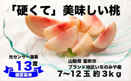 糖度13度基準】いちのみやの硬い桃 約3kg【 Y字栽培・扇状地】肥沃な大地と沢山の日光で育った固い桃【バイパス清果園】山梨県 笛吹市 一宮 果物  フルーツ 新鮮 有機 国産 高級 美味しい 人気 おすすめ 贈答 ギフト ピーチ もも モモ - 山梨県笛吹市｜ふるさとチョイス ...