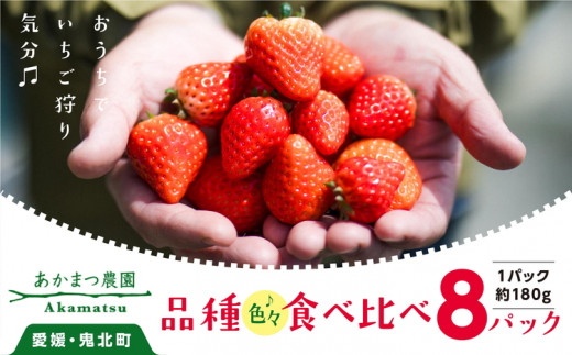 2026年春収穫分】【食べ比べ】 いちご8パック ｜ レッドパール 紅い雫