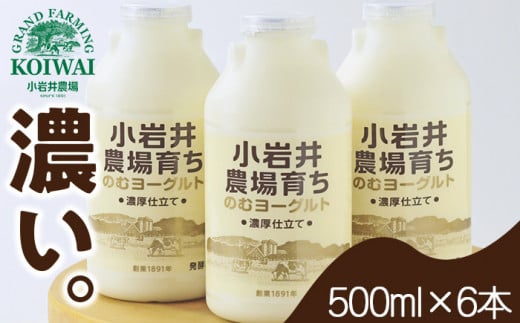 小岩井農場育ち のむヨーグルト 500ml×6本 ／ ヨーグルト ドリンク 乳製品 発酵乳 - 岩手県雫石町｜ふるさとチョイス - ふるさと納税サイト