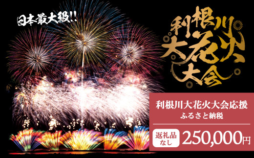 【茨城県境町】K2282 【返礼品なし】利根川大花火大会応援ふるさと納税  (250000円分)  【茨城県境町】