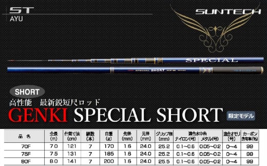 【日本製・鮎竿】GENKI SPECIAL SHORT 75F（330-1） - 兵庫県西脇市｜ふるさとチョイス - ふるさと納税サイト