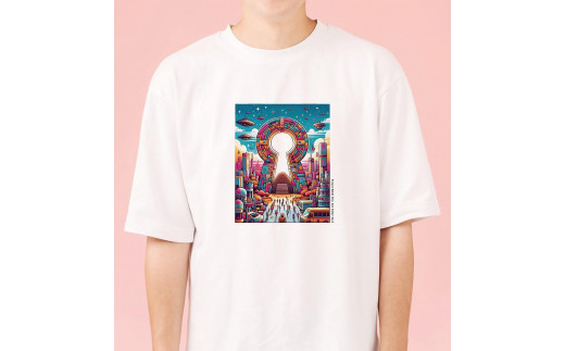 ふるさと納税 服 大阪府 堺市 古墳Tシャツ「未来への扉」 サイズ：S サイズ：S 古墳Tシャツ「未来への扉」 サイズ：S - 大阪府堺市｜ふるさと