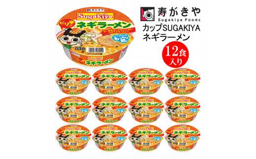 24002】 寿がきや カップSUGAKIYAネギラーメン 1箱（12食入）ノンフライ麺 ねぎ 名古屋 名物 ピリ辛ラーメン カップ麺 すがきや  カップめん スガキヤ 即席麺 カップラーメン - 群馬県高崎市｜ふるさとチョイス - ふるさと納税サイト