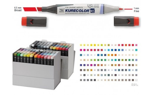 呉竹 ZIG KURECOLOR TWIN WS 36色セット 　油性インキ 呉竹 ZIG KURECOLOR TWIN WS 36色セット 油性インキ KC-3000N/36V