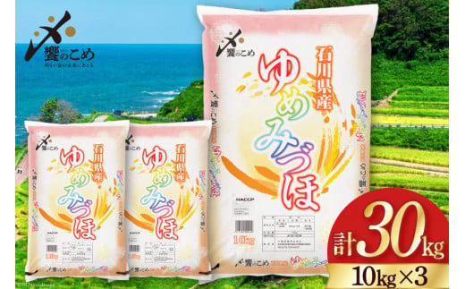 期間限定発送】 米 令和6年 ゆめみづほ 精米 10kg ×3袋 計 30kg [中橋商事 石川県 宝達志水町 38600865] お米 コメ 白米  ごはん 美味しい 石川 - 石川県宝達志水町｜ふるさとチョイス - ふるさと納税サイト