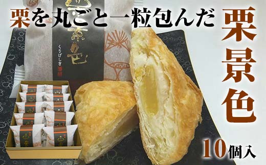 【石川県加賀市】栗景色 10個入 銘菓 パイ 栗 菓子 生菓子 お菓子 お茶菓子 お茶請け  グルメ 国産 日本製 食品 復興 震災 コロナ 能登半島地震復興支援 北陸新幹線 F6P-2393