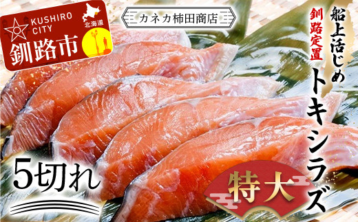 特大 船上活じめ釧路定置トキシラズ5切れ 肉厚 鮭 サケ 魚 海鮮 トキシラズ 時鮭 鮭切身 シャケ 冷凍 おかず F4F-4665 -  北海道釧路市｜ふるさとチョイス - ふるさと納税サイト