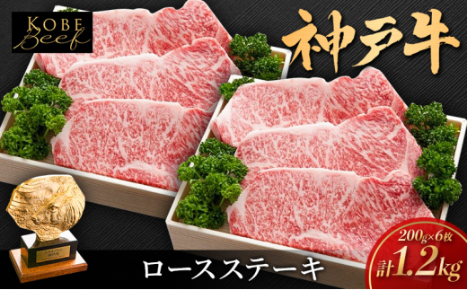 【兵庫県加西市】神戸ビーフ KSST6 ロースステーキ 1200g 神戸牛 焼肉 太田家 冷凍 肉 牛肉