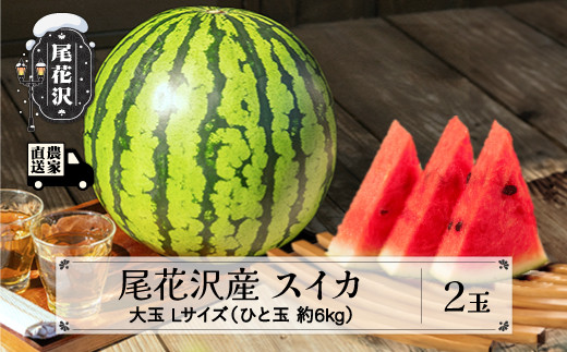 ふるさと納税 尾花沢市 【先行受付】尾花沢産スイカ 2Lサイズ(約
