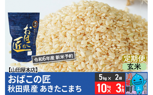 玄米】＜令和6年産 新米予約＞《定期便3ヶ月》おばこの匠 秋田県産あきたこまち 10kg×3回 計30kg 3か月 3ヵ月 3カ月 3ケ月 秋田こまち  お米 - 秋田県美郷町｜ふるさとチョイス - ふるさと納税サイト