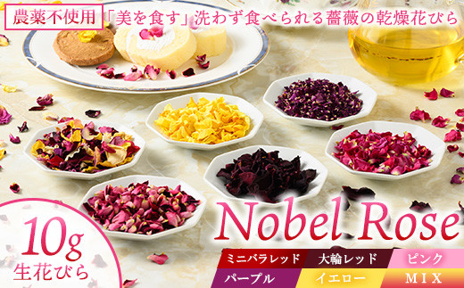 【栃木県さくら市】【パープル】『美を食す』 Nobel Rose 乾燥花びら 10g|通年出荷 食用バラ 薔薇