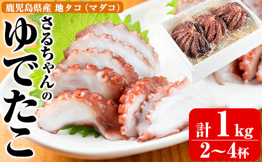 鹿児島県産地たこのゆでたこ(計1kg) 阿久根市 国産 九州産 特産品 新鮮