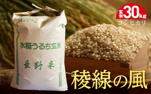 【信濃大町産】稜線の風（コシヒカリ） 玄米30kg