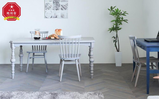 美しいオーク杢目 彫刻ダイニングチェア 1点 ヴィンテージ no.02 無垢