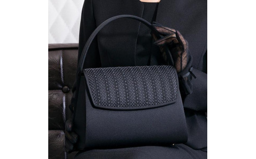 【未使用】イワサ　西陣織り　リボンメッシュ　フォーマル　ハンドバッグ　冠婚葬祭 西陣織リボンメッシュフォーマルバッグ