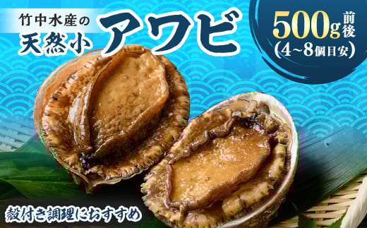 【愛媛県八幡浜市】竹中水産の天然小アワビ、殻付きのままでバター焼き500g前後(4〜8個目安)<D22-246>_ 鮑 あわび アワビ 活きあわび 魚介 魚介類 海鮮 天然 活き 鮮魚 小ぶり 食べやすい バ