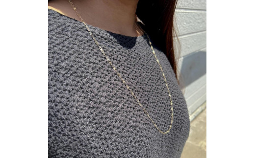 K10イエローゴールド ロングチェーンネックレス】長さ80cm 存在感