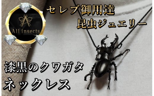 クワガタネックレス ブラックカラー All insects  【セレブ御用達】【世界30個限定】【仕事運UP】今、世界中から熱視線を浴びている幻の昆虫アートジュエリー】 - 山梨県甲斐市｜ふるさとチョイス -  ふるさと納税サイト