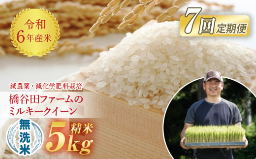 定期便7ヶ月》【先行予約】 令和6年産米 減農薬・減化学肥料栽培 ミルキークイーン 無洗米 5kg 米 お米 おこめ ご飯 ごはん 福島県 西会津町  F4D-0878 - 福島県西会津町｜ふるさとチョイス - ふるさと納税サイト