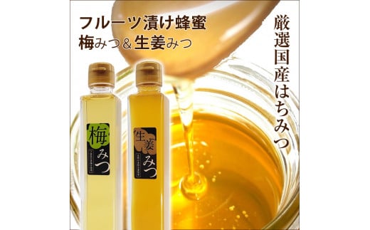 フルーツ漬け蜂蜜2本セット（梅みつ＆生姜みつ）【はちみつ ハチミツ 蜂蜜 家庭用 自宅用 贈答品 贈答用 ギフト お取り寄せ 御中元 お中元 お歳暮  父の日 母の日 贈り物 梅 生姜 フルーツ 神奈川県 小田原市 】 - 神奈川県小田原市｜ふるさとチョイス - ふるさと納税サイト