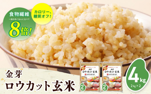 金芽ロウカット玄米 4kg【東洋ライス 2kg×2P お米 米 こめ 国産 小分け